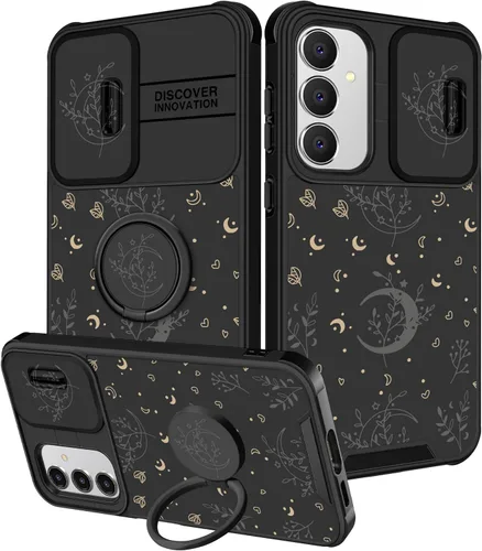 Vista 102 de Funda 2 en 1 para Samsung Galaxy S23 Ultra Flamingo para mujeres y niñas, diseño femenino de flamencos con cubierta deslizante para cámara y soporte