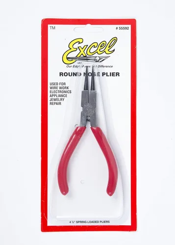 Vista 2 de Excel Blades Alicates de punta de aguja de agarre suave, herramienta de precisión de 5.5 pulgadas, ideal para hacer joyas, doblar alambre y trabajar