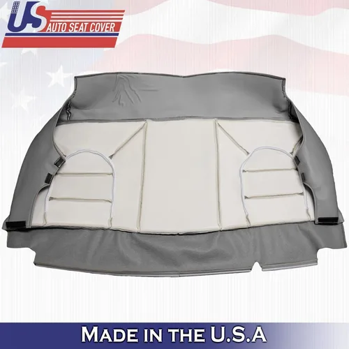 Vista 2 de U.S.AutoSeatCover 2000 para Ford F250 F350 F450 F550 Lariat - Cubierta de cuero para banco trasero color gris