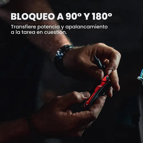 Vista 5 de True Utility TI - Multiherramienta de bolsillo de bloqueo, kit de herramientas 8 en 1, marco de nitruro de titanio, activo EDC todo en uno