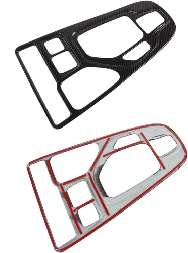 Vista 3 de JeCar Cubierta de Panel de Cambio de Marchas de Fibra de Carbono para Interior Compatible con Jeep Cherokee 2019 2020 2021 2022 Accesorios Interiores