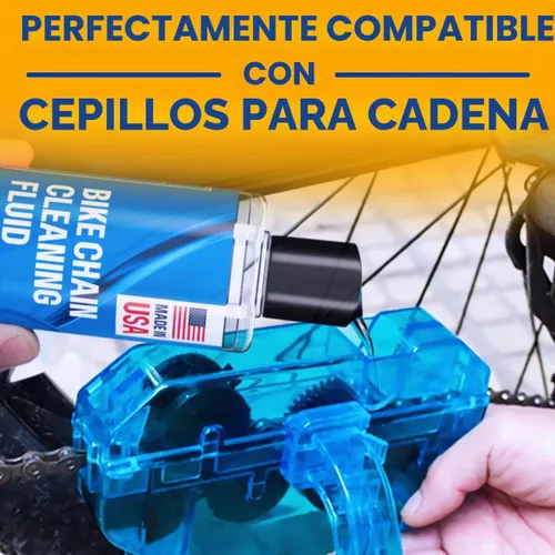 Vista 5 de Líquido de limpieza de cadenas y componentes de bicicletas, desengrasante de cadena de 16 onzas funciona en cuestión de minutos, fabricado