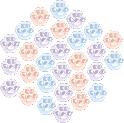 Vista 7 de 28Pcs Cat Paw Squeeze Toy Kawaii Squishy Toy Soft Stress Reliever