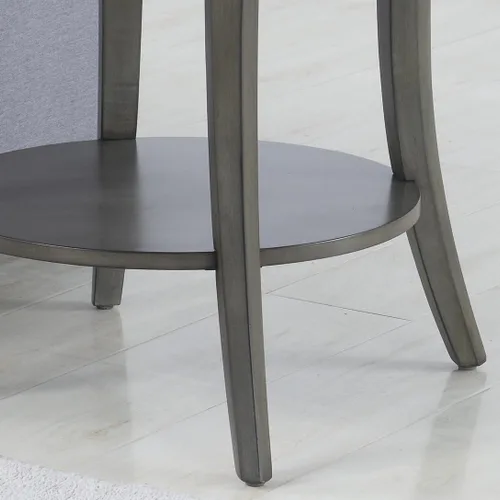 Vista 5 de Roundhill Furniture Juego de mesa de centro ovalada Perth contemporánea, color gris