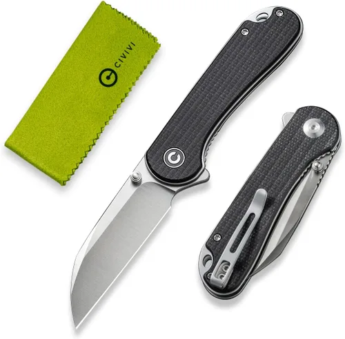 Vista 8 de CIVIVI Cuchillo de bolsillo - Elementum Cuchillo plegable con hoja Wharncliffe Nitro-V de 2.97 pulgadas, mango G10, ideal para regalo EDC al aire