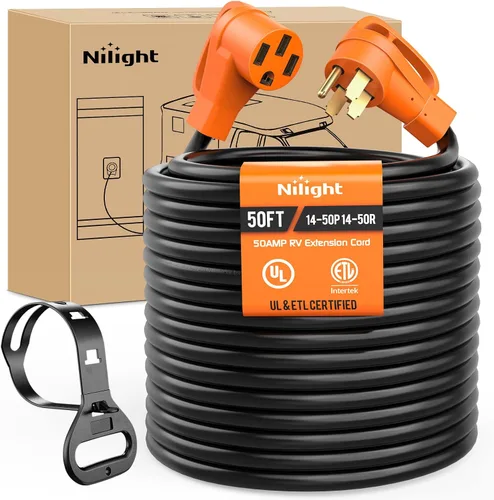 Vista 59 de Nilight Cable de Extensión para Secadora EV de 15 Pies 3 Clavijas 30 Amperios NEMA 10-30P 10-30R Cable de Extensiones Antiguas Servicio Pesado