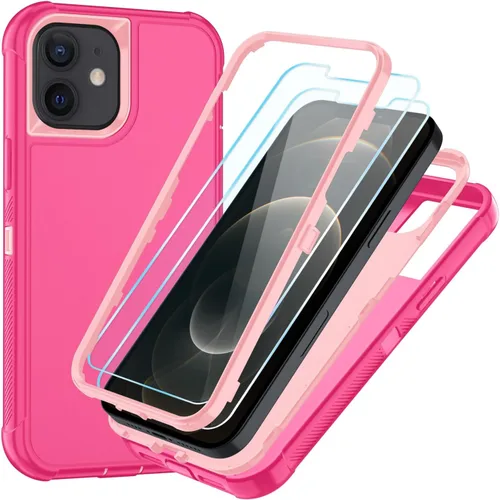 Vista 78 de SunStory Funda compatible con iPhone 11 con protector de pantalla HD, 3 capas de alta resistencia de cuerpo completo, funda protectora híbrida 3