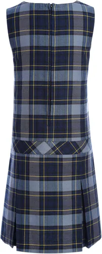 Vista 2 de Tommy Hilfiger Vestido sin mangas a cuadros para niñas, ropa de uniforme escolar para niños