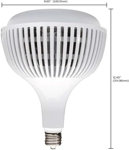 Vista 6 de Satco Lámpara de repuesto de base extendida HID Mogul de 130 W, 4000 K, 12.4 pulgadas de largo y 9.65 pulgadas de ancho
