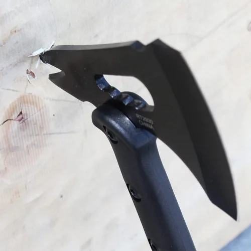 Vista 4 de Rtek Hacha táctica Tomahawk con punta de garra de 16.75 pulgadas, herramienta de hacha de supervivencia ligera con funda