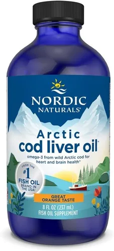 Vista 8 de Nordic Naturals Aceite de hígado de bacalao ártico, limón, 8 onzas, 1060 mg de Omega-3 totales con EPA y DHA, salud cardíaca y cerebral, inmunidad