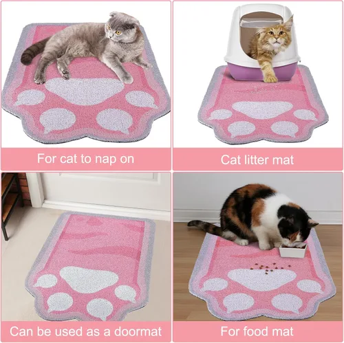 Vista 7 de Unicorn Catcher Alfombrilla de arena para gatos, alfombrilla grande antideslizante para arena para gatos, tapete suave para arena para gatos, tapete