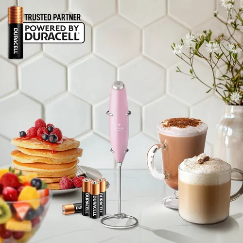 Vista 589 de Zulay Milk Boss Espumador de leche potente manual, hace espuma para latte, batidor para mezclar bebidas, café, miniespumador para capuchino, frappé