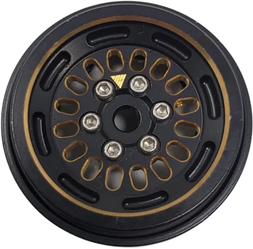 Vista 5 de NHX RC 1.0" latón negro Beadlock ruedas orugas llantas 4 piezas : Axial SCX24