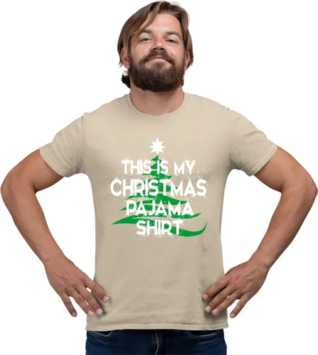 Vista 12 de Go All Out Camiseta de pijama con texto en inglés «This is My Christmas» Negro