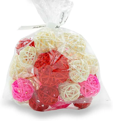 Vista 9 de Qingbei Rina 20 bolas de mimbre de ratán de Halloween, bolas decorativas de otoño para cuencos, relleno de jarrón para centros de mesa, rellenos