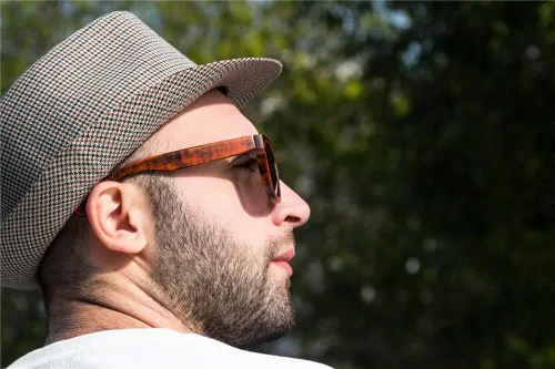 Vista 7 de SHELOO Gafas de sol polarizadas de madera de bambú para hombres y mujeres, estilo retro, 100% UV400