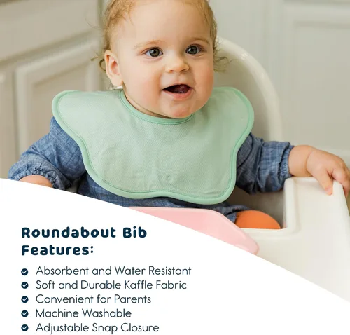 Vista 2 de Tiny Twinkle Roundabout Drool Bibs 3 Pack - 360 Rotating Water Resistant and Absorbent Teething Baby Bibs