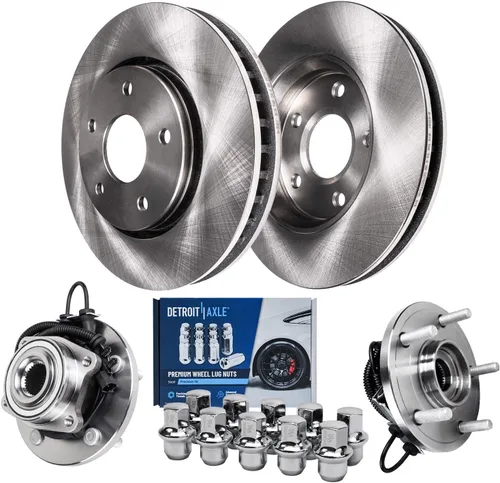 Vista 114 de Detroit Axle - Rotores de freno delantero para 04-13 Mazda 3 Rotores de frenos de disco 06-15 Mazda 5 Reemplazo: Rotor regular delantero de 11.81