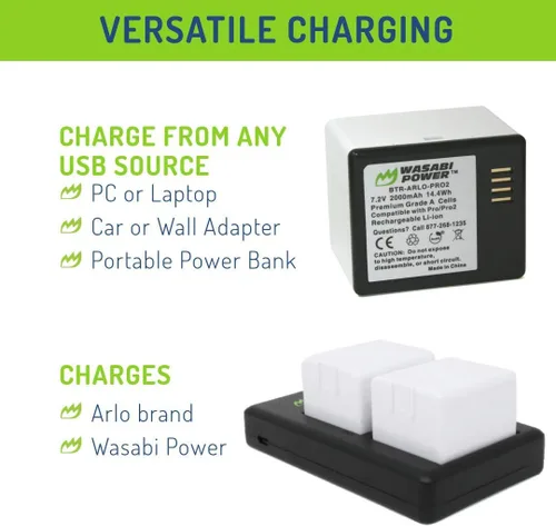 Vista 6 de Wasabi Power Batería para Arlo Pro, Pro 2 (A-1B, VMA4400)