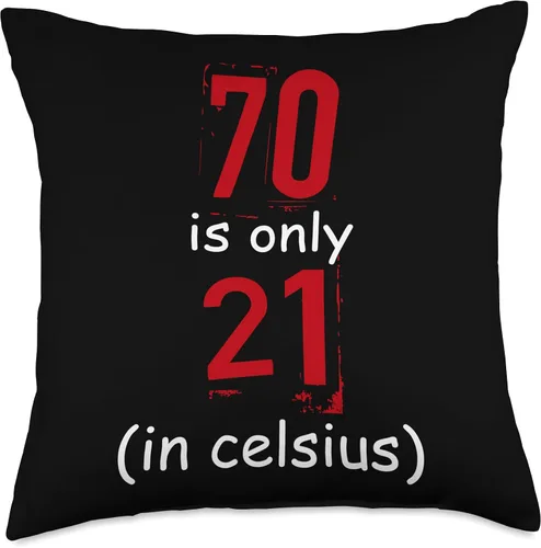 Vista 4 de 70 Is 21 Celsius Cake, Party Decors, Food 21 Celsius 70 años almohada de manta, 15.7 x 15.7 in, multicolor