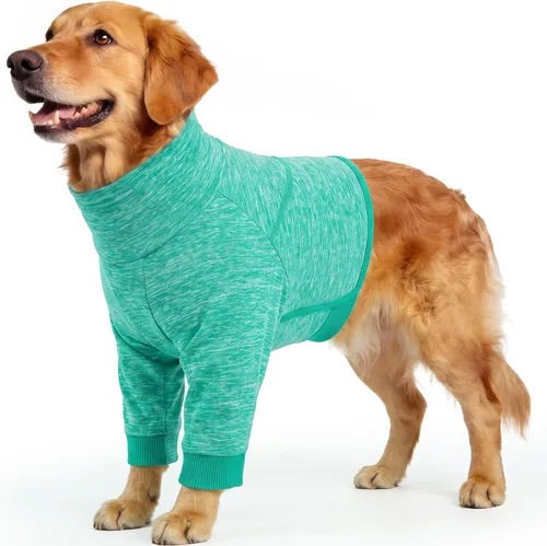 Vista 9 de ROZKITCH Camisa de manga larga para perro para dejar de lamer, manga de recuperación de cirugía para perros pequeños, algodón suave acolchado