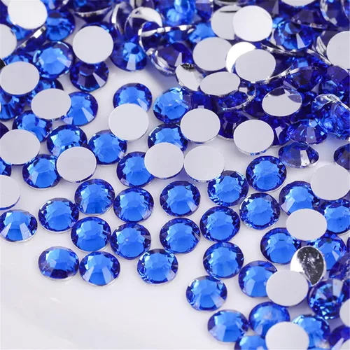 Vista 39 de 3000 unidades de diamantes de imitación termoadhesivos SS6 de 2mm con parte posterior plana, gemas de cristal de vidrio transparente redondas