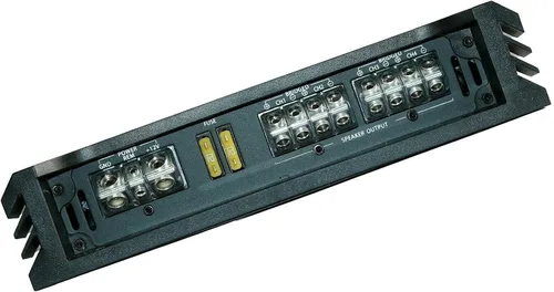 Vista 4 de Audiobank AB1400.4 Amplificador de altavoz estéreo de audio para automóvil de 4 canales de 1400 vatios 2 ohmios clase A/B con control de bajos
