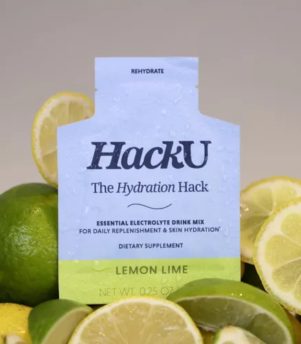 Vista 7 de HackU Hydration Hack - Paquetes de hidratación de electrolitos y piel – Mezcla de bebida sin azúcar, sin hinchazón con magnesio, ácido hialurónico
