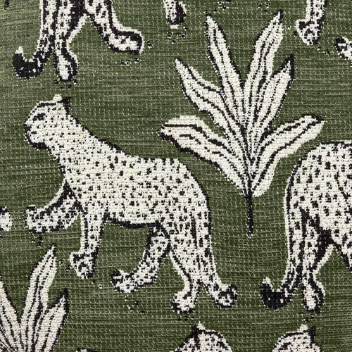 Vista 6 de Tov Furniture Raji Jacquard Otomana (Leopardo Verde Oliva)