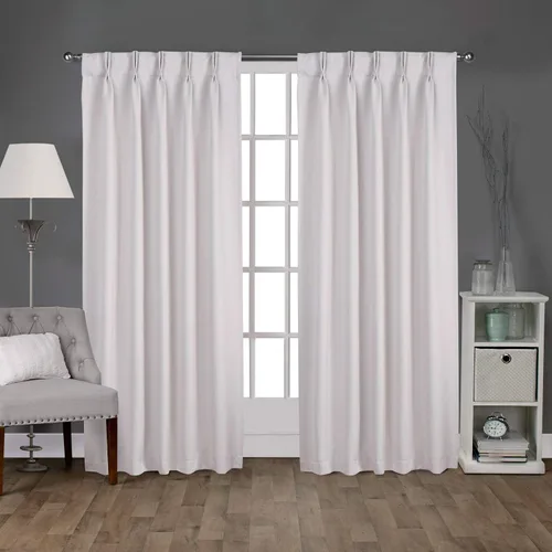 Vista 13 de Par de paneles de cortinas plisadas de doble pellizco para ventana (con 2 paneles combinados, 42 pulgadas de ancho x 45 pulgadas de largo)