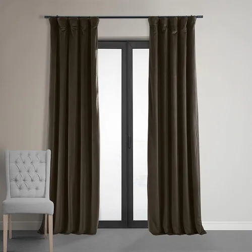 Vista 41 de HPD Half Price Drapes Cortinas Opacas Térmicas de Terciopelo Signature para Sala de Estar de 63 Pulgadas de Largo (1 Panel) con Bolsillo para Barra