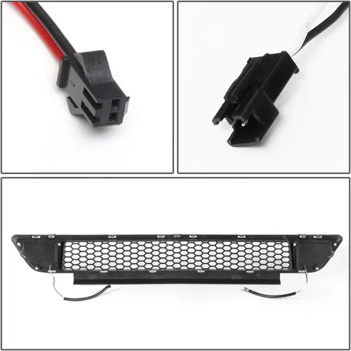 Vista 6 de DNA MOTORING GRF-LB-FM15-T1W-FL - Parrilla de parachoques delantero inferior de malla de panal con LED DRL compatible con base Ford Mustang 15-17