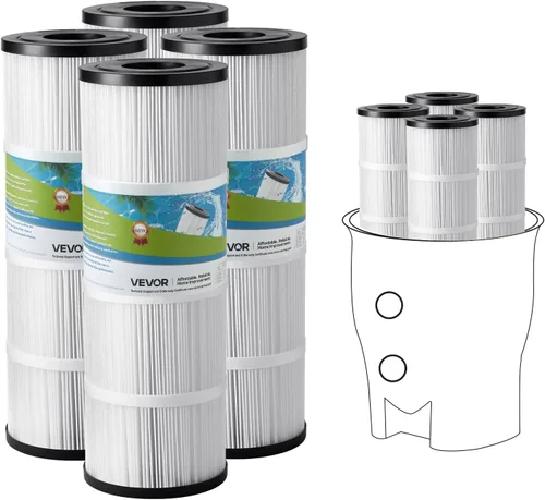 Vista 24 de VEVOR Depósito de filtro de piscina Pro 2026 y elemento para piscinas sobre el suelo y enterradas, sistema limpiador grande de 520-525 pies