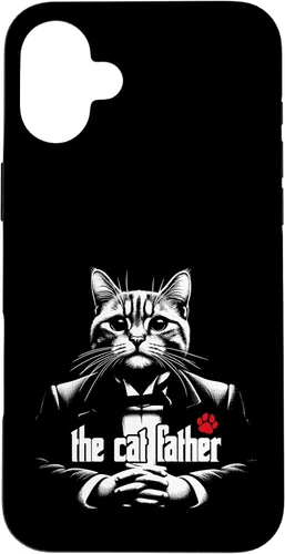 Vista 23 de The Catfather Fathersday Funny Gifts Best Birthday Cat Dad Case for iPhone 16