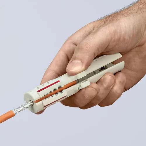 Vista 4 de KNIPEX - Herramientas 16 65 125 SB - Herramienta de pelado de cables de datos (1665125SB)