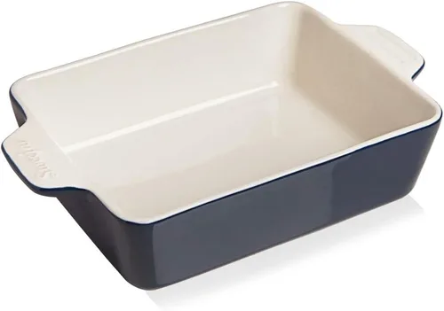 Vista 24 de Sweejar Plato de Cerámica para Hornear, Bandeja Rectangular Pequeña para Hornear con Asas Dobles, 20 Oz para Cocinar, Brownie, Cocina, 6.5 x 4.9 x