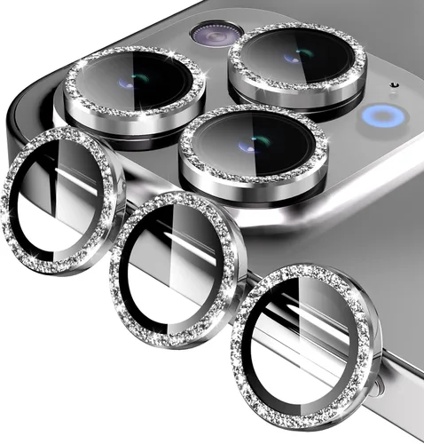 Vista 18 de Jeluse Paquete de 2 protectores de lente de cámara para iPhone 16 Pro Max/iPhone 16 Pro/iPhone 15 Pro Max/iPhone 15 Pro/iPhone 14 Pro Max/iPhone 14