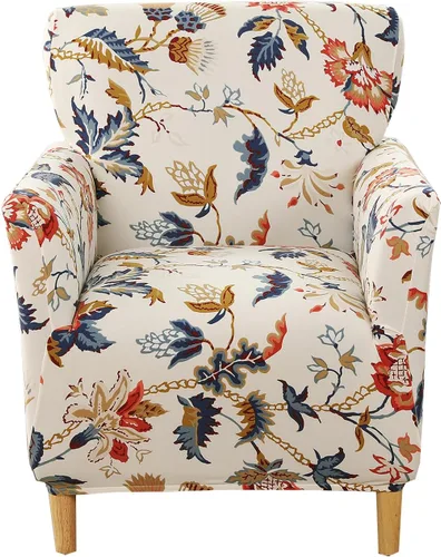 Vista 20 de CRFATOP - Funda elástica para sillón de mediados de siglo moderno de 1 pieza, fundas de silla de acento de jacquard con brazos, fundas de silla