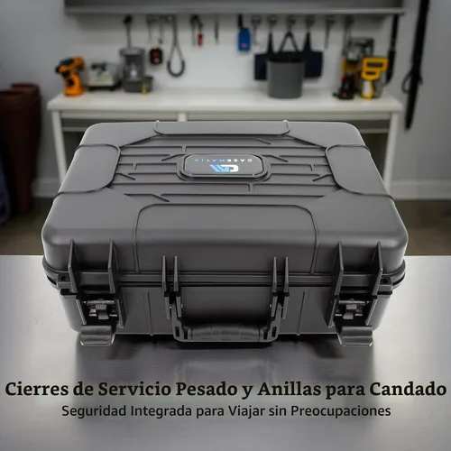 Vista 9 de CASEMATIX Funda rígida para laptop de 15.6 pulgadas – Funda de transporte de viaje resistente a prueba de golpes con protección de espuma