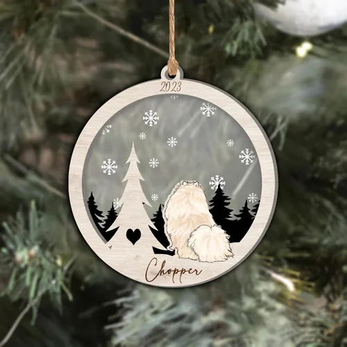 Vista 87 de Nazenti Adorno de Navidad conmemorativo personalizado, regalo personalizado de recuerdo de perro, condolencias por pérdida de mascotas, sabueso