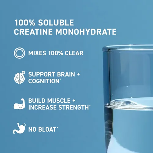 Vista 3 de Kaged CreaClear Creatine Monohydrate Powder Mezcla transparente y se disuelve completamente, sin grano Creatina micronizada premium para fuerza