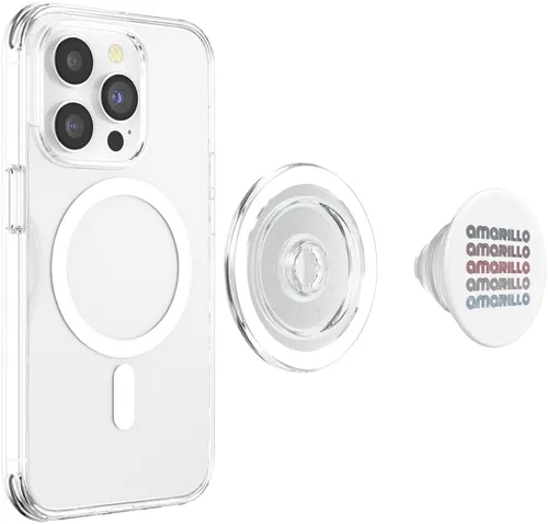 Vista 4 de USA 70's City Retro Vintage Amarillo PopSockets MagSafe PopGrip for iPhone