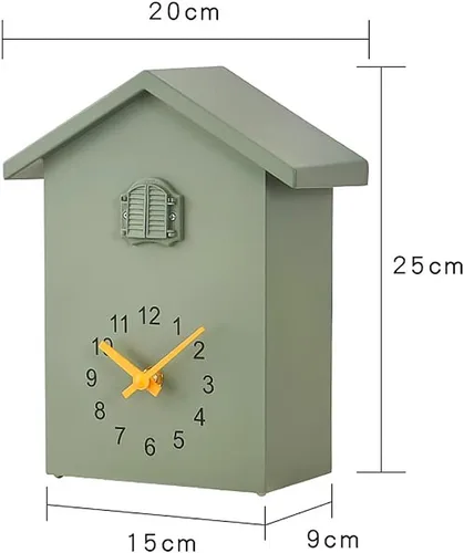 Vista 3 de Reloj de cuco de cuco con quimero y péndulo, voz de pájaro natural o llamada de cuco, reloj Coo Coo para arte de pared, hogar, sala de estar