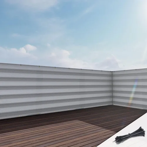 Vista 7 de E&K Sunrise - Malla de privacidad para terraza, balcón, porche, cubierta, protección al aire libre, cerco de protección, red de patio, piscina