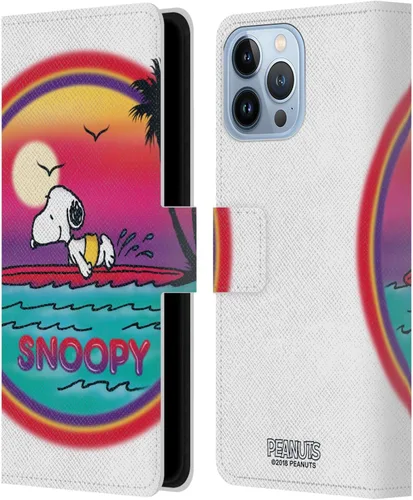 Vista 108 de Head Case Designs Funda de piel con licencia oficial de Peanuts Beach Surf Snoopy Boardwalk Airbrush compatible con Apple iPhone 11
