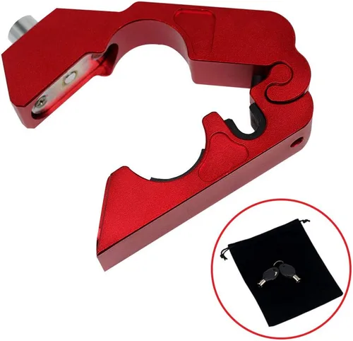 Vista 2 de Xboken - Cerradura de motocicleta antirrobo, resistente, cerraduras de seguridad ajustables para manillar del acelerador y freno, cerraduras