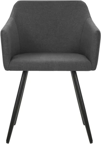 Vista 4 de Dining Chair Set of 2 Dark Grey Fabric, Modern Kitchen Dining Room Chairs with Metal Legs, Ergonomic Design for Home