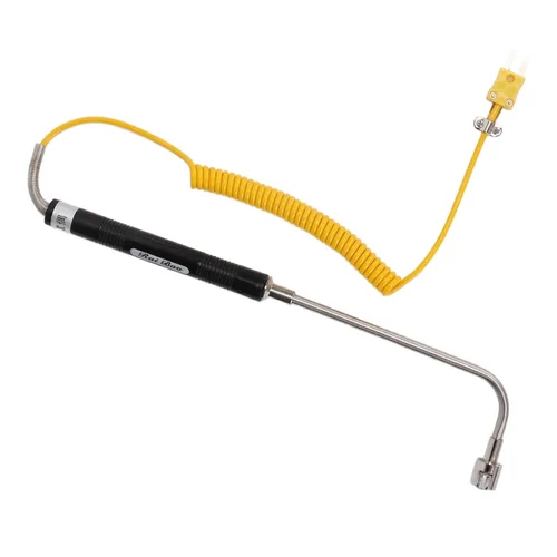 Vista 7 de Sensor de temperatura de termopar tipo K, sonda de cubierta de acero inoxidable -58 °F a 932 °F, termómetro de contacto de superficie de mango recto