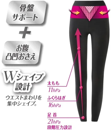 Vista 3 de PIP Slim Walk Beau Acty Combustion Shape Leggings Deportes Negro